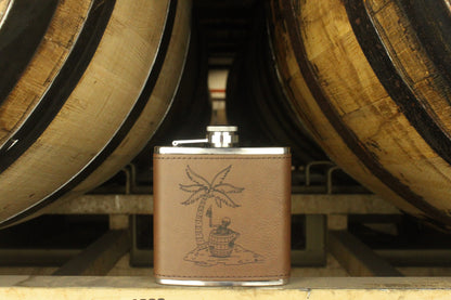 Dark Leather Flask